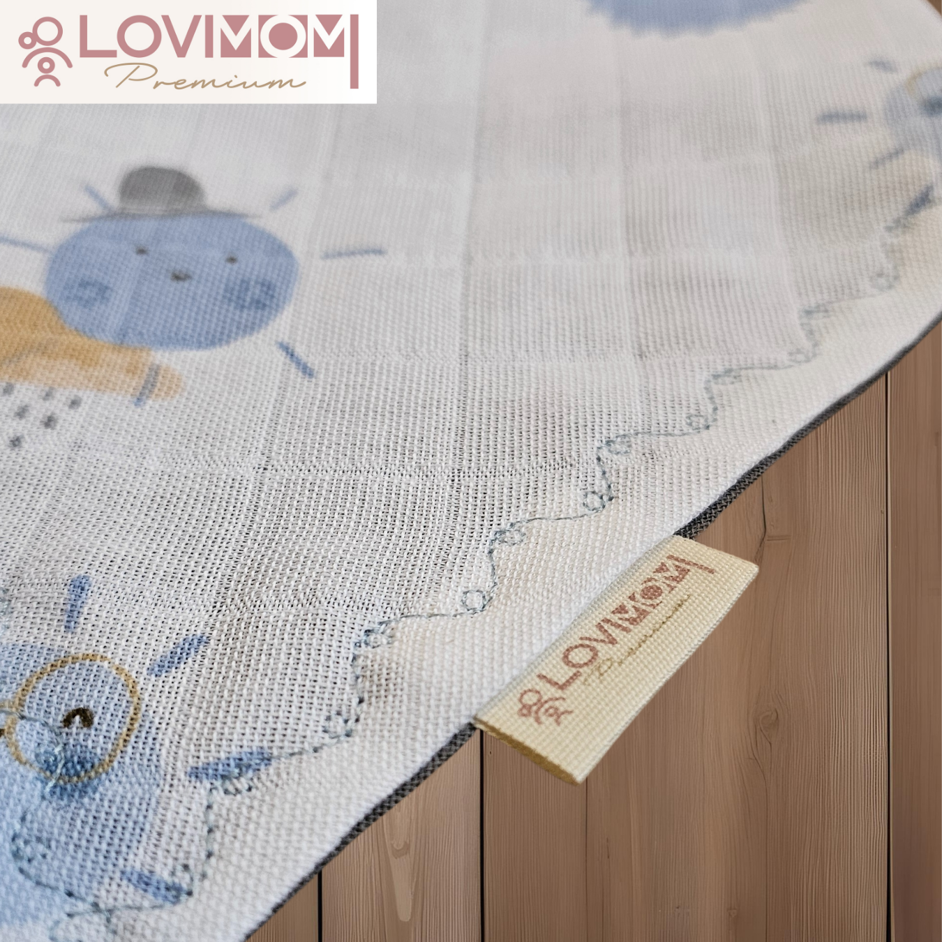 Premium 100% Cotton Extra Soft 2 Layer Muslin Baby Scarf Drool & Bib 45cm 3 Snap Sunshine