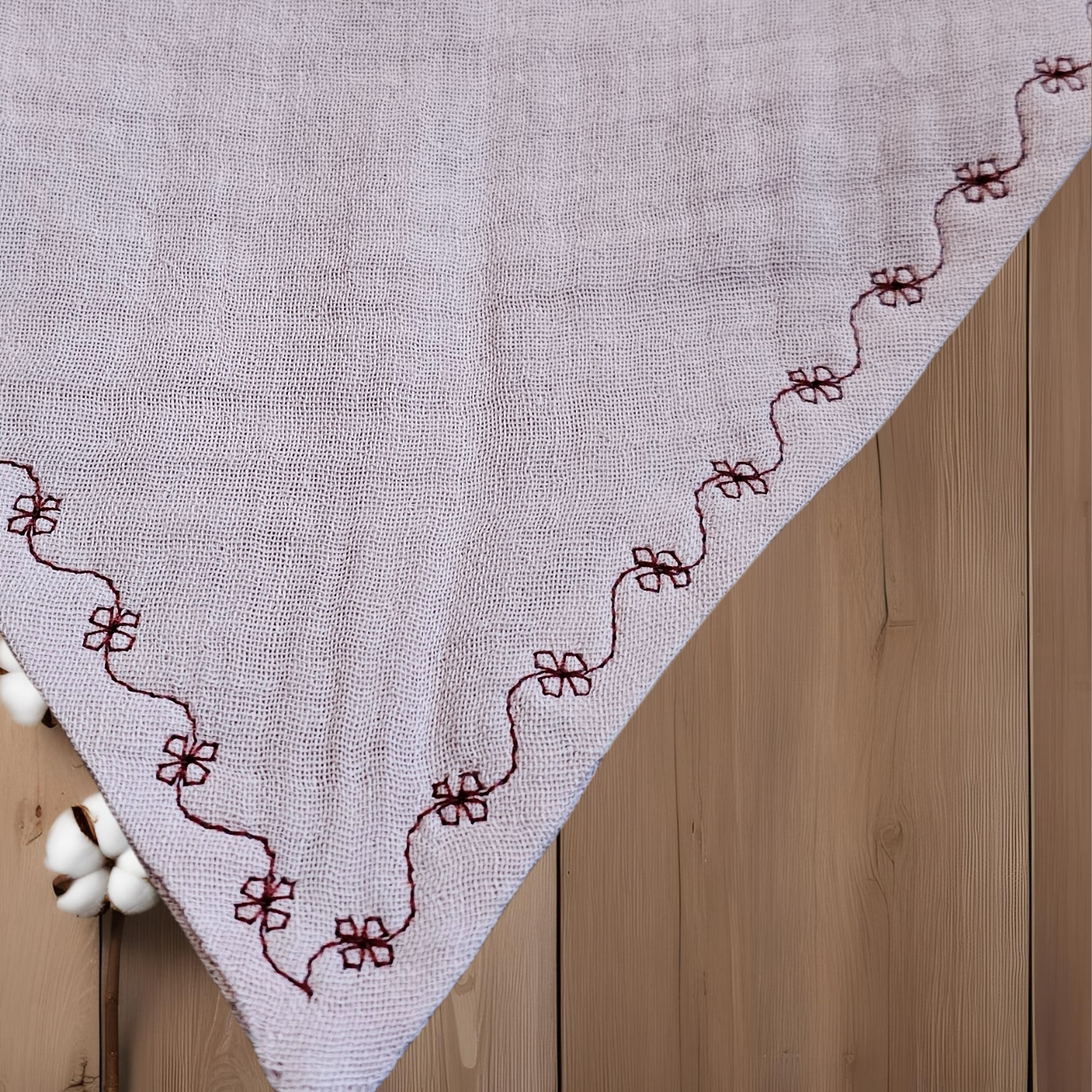 Premium 100% Cotton Extra Soft 2 Layer Muslin Baby Scarf Drool & Bib 45cm 3 Snaps Pinkone